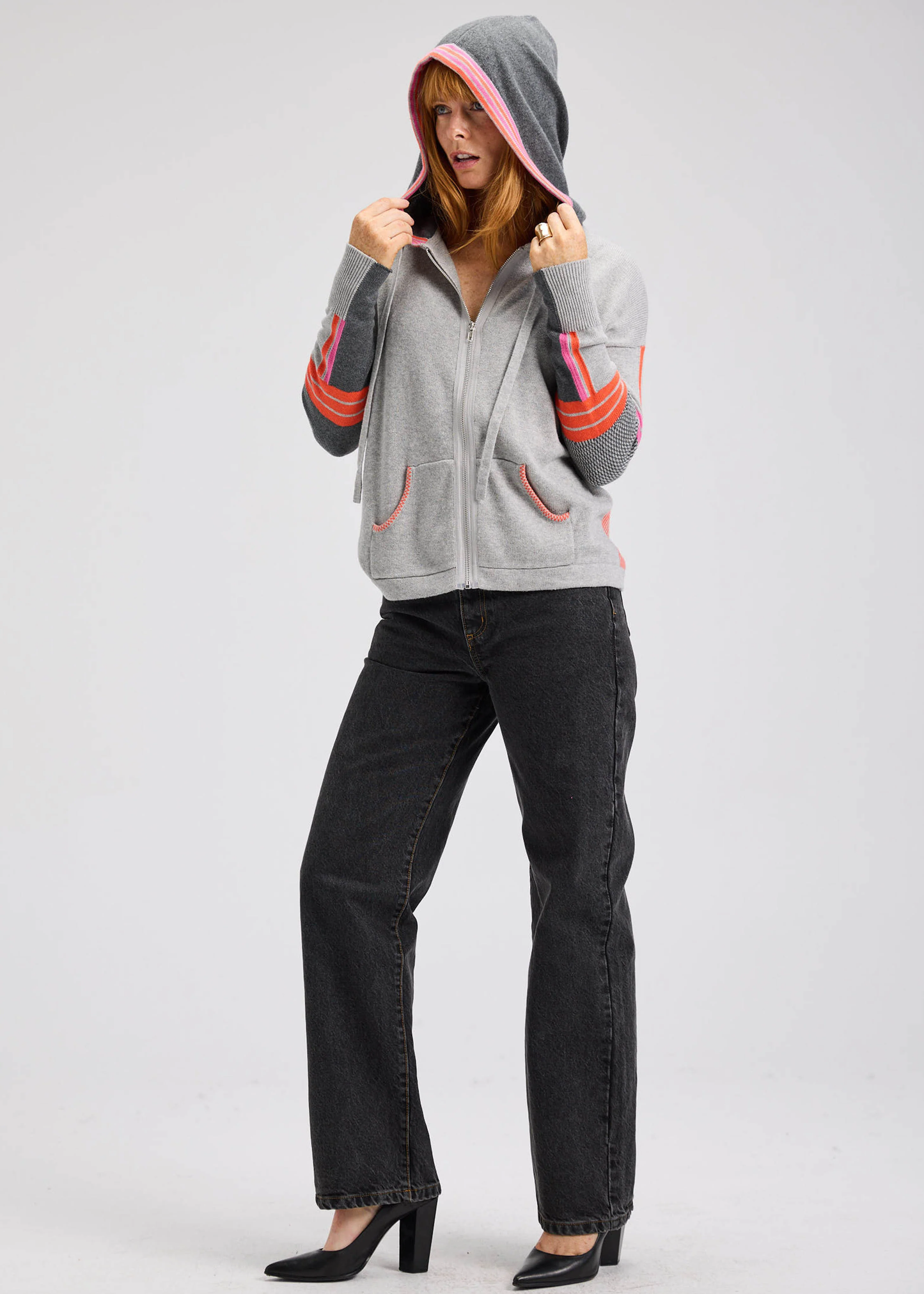 Multi Media Zip Hoodie