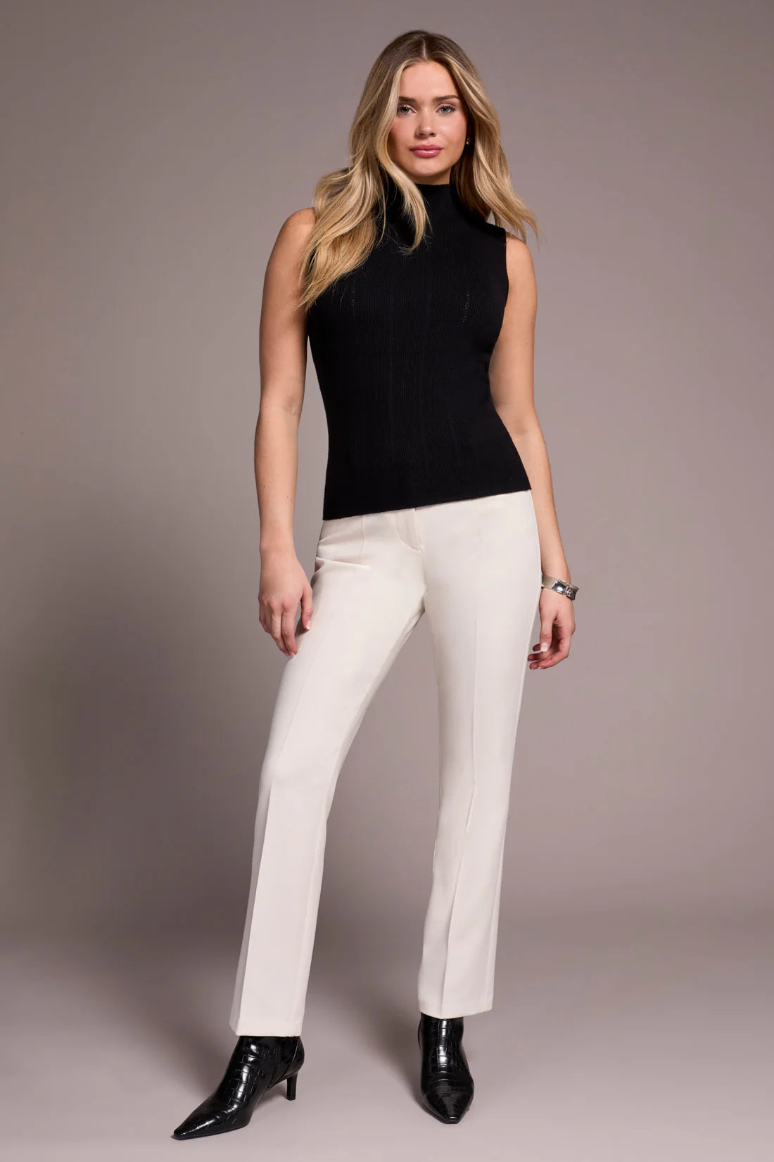 Sleeveless Mock Neck Top