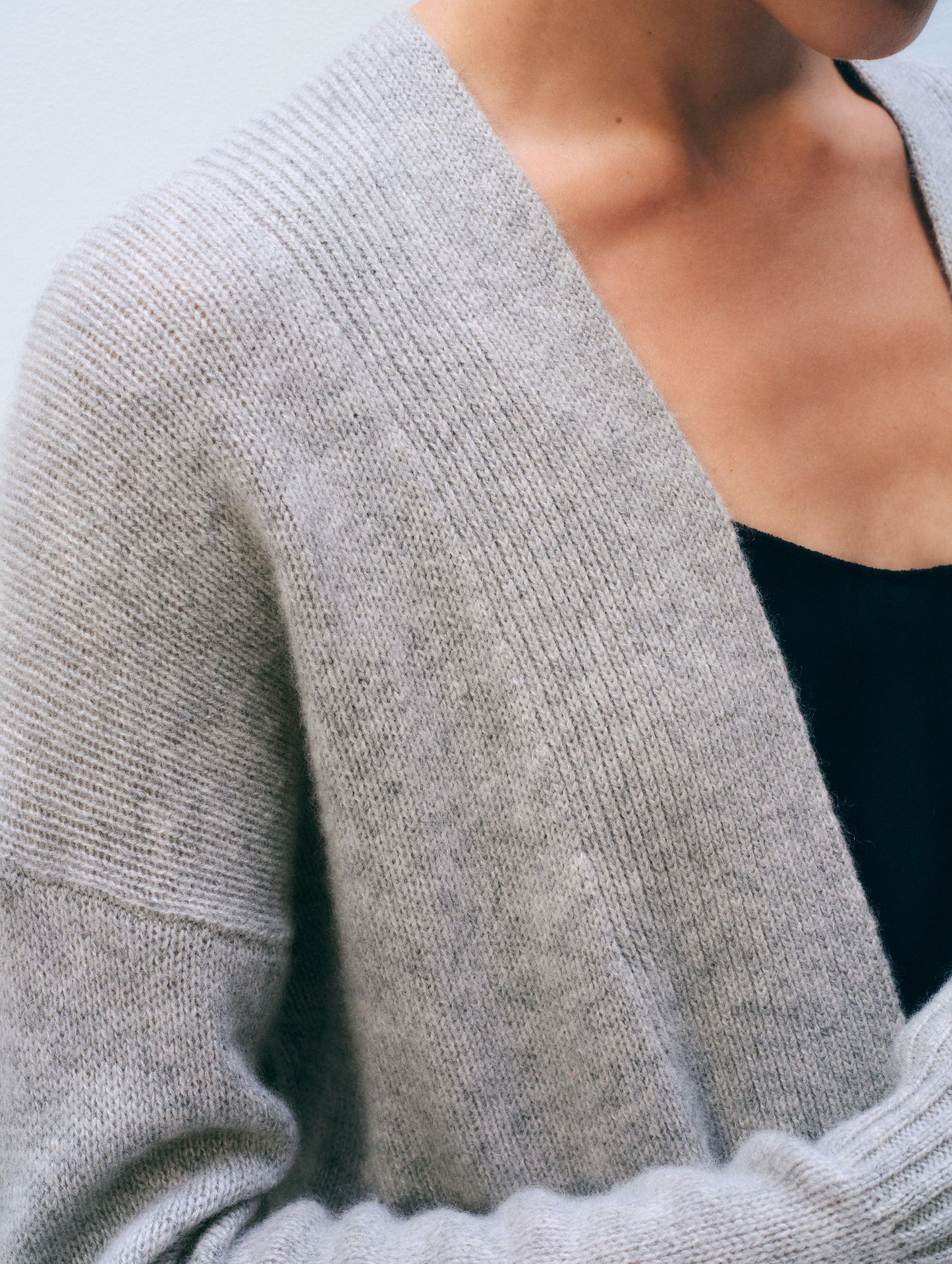 Cashmere Open-Front Cardigan
