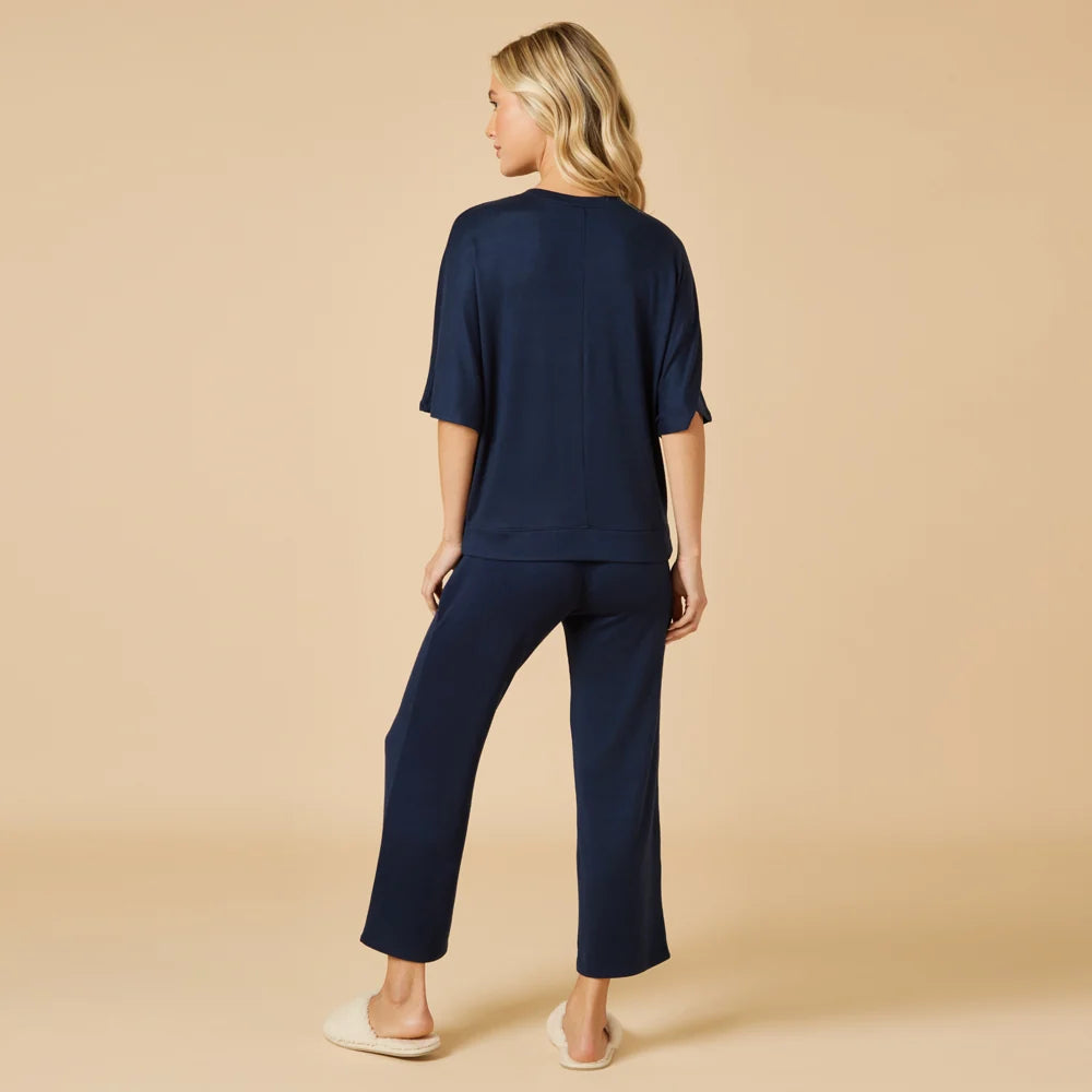 Dream Jersey Relaxed V-Neck with Capri Lounge Set