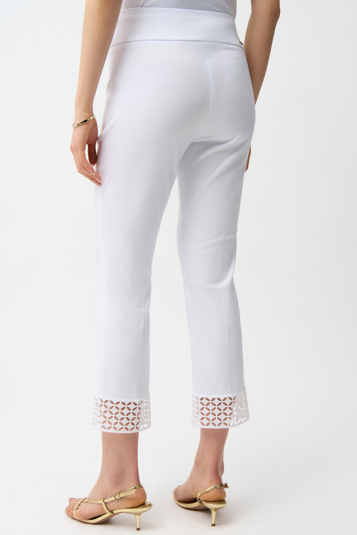 Millennium Crop Pants with Guipure Detail