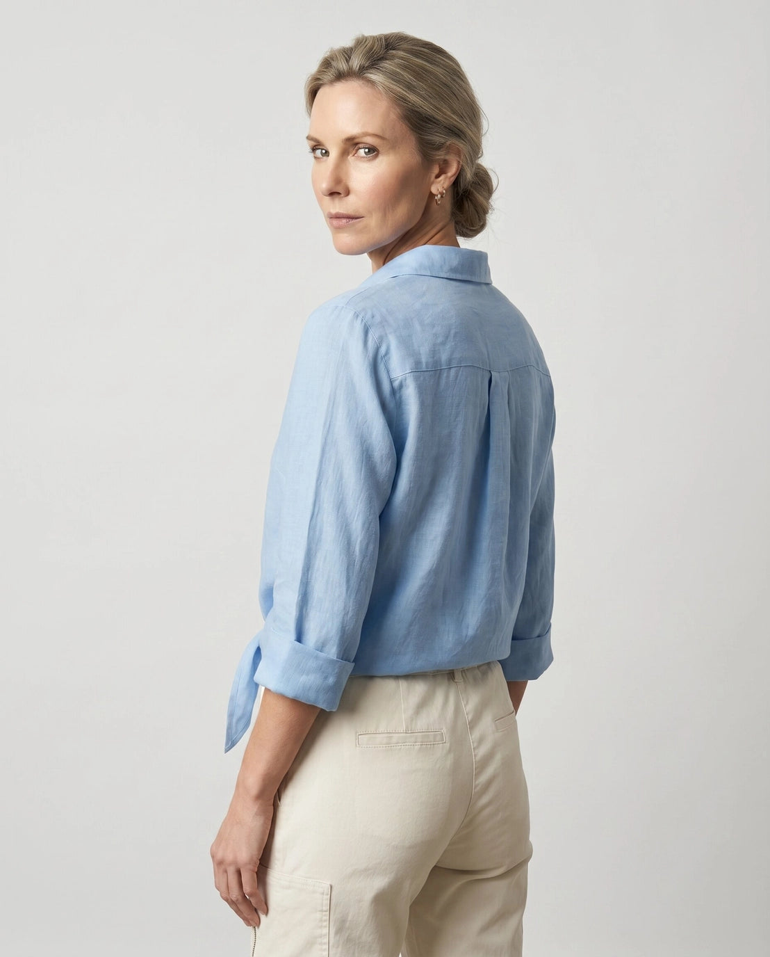 Alejandra Linen Tie Front Blouse