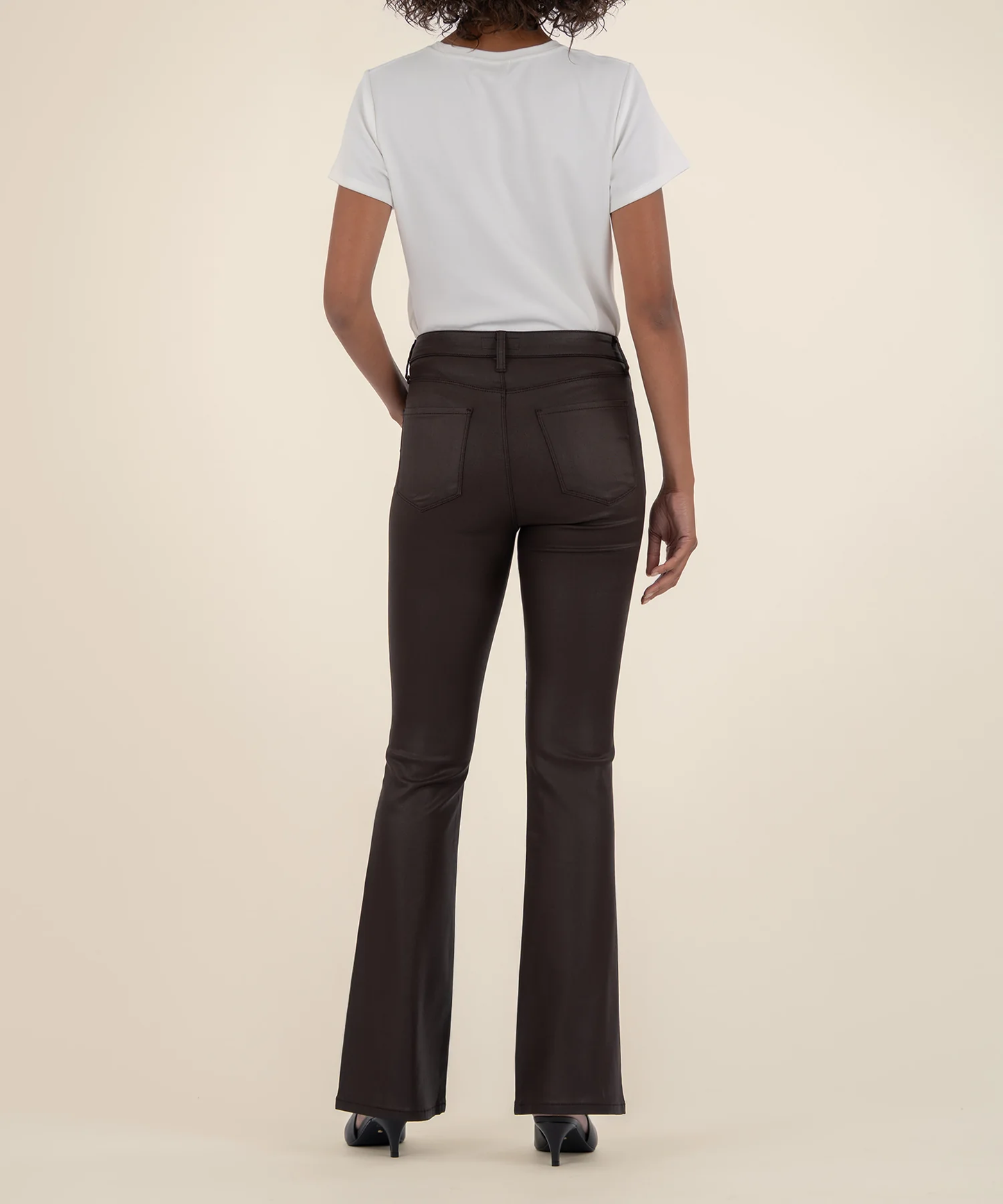 Ana Coated Hi Rise Fab Flare Flare Pant