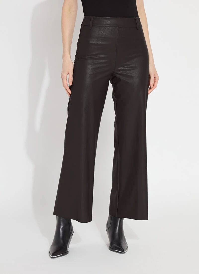 Vegan Leather Wide Leg