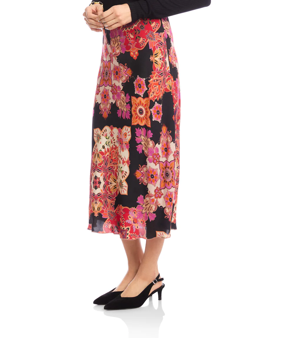 Bias Cut Midi Skirt