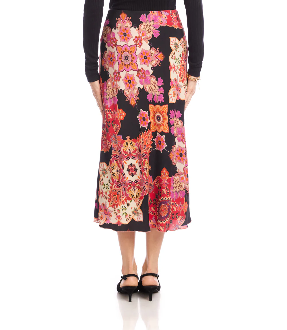 Bias Cut Midi Skirt