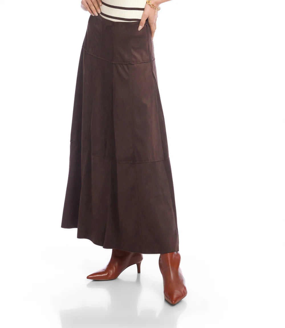 Suede Midi Skirt