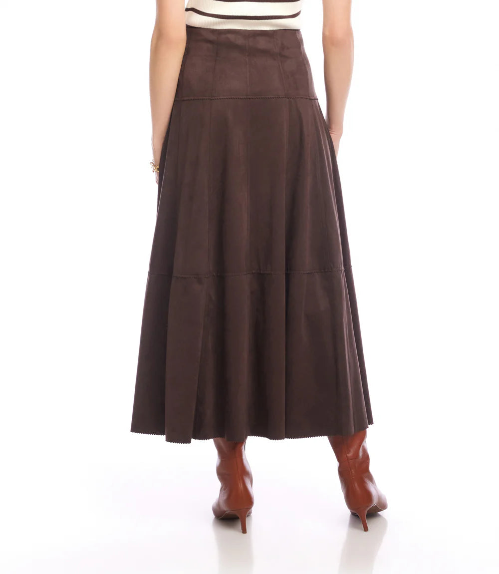 Suede Midi Skirt