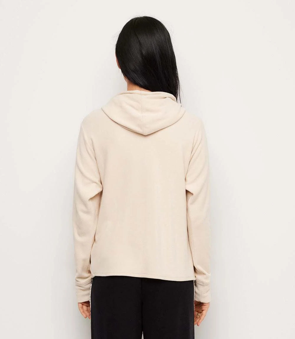Rhinestone Drawstring Crossover Sweatshirt