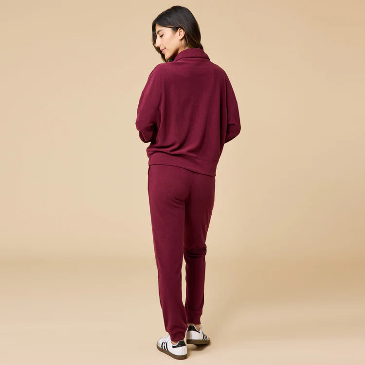Vintage Velvet 1/4 Zip with Jogger Set