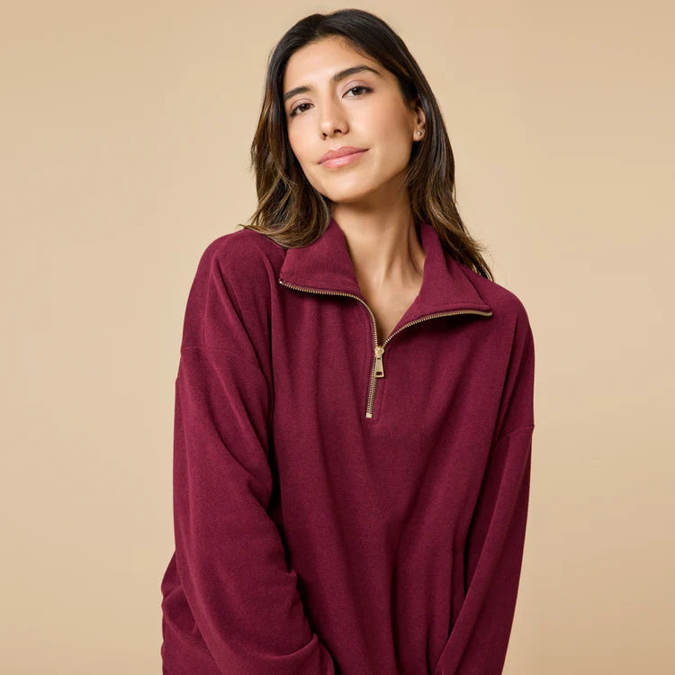 Vintage Velvet 1/4 Zip with Jogger Set