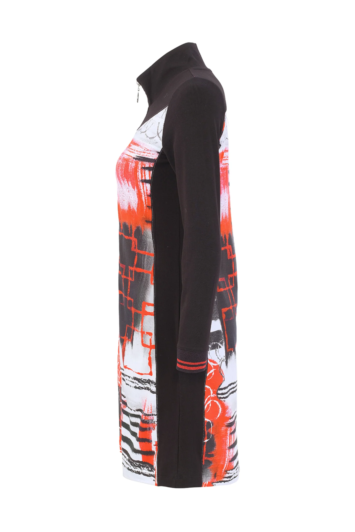 Zip Front Knit Dress