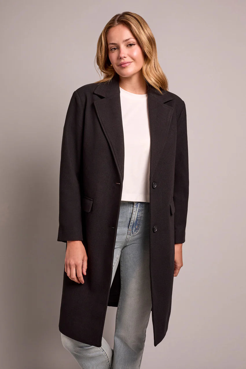 Knit Coat with Removable Fooler Hoodie