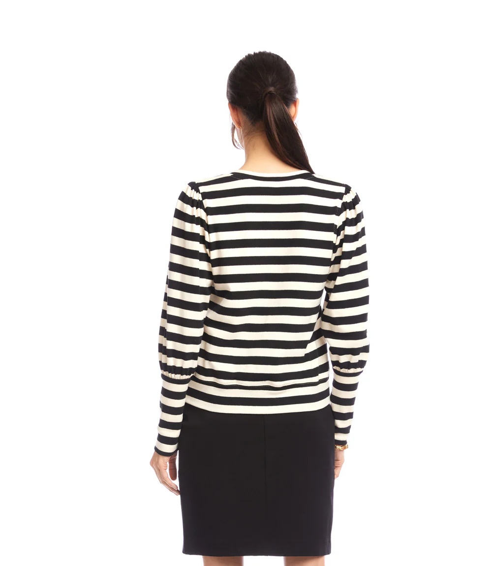 Bishop Sleeve V Neck Top
