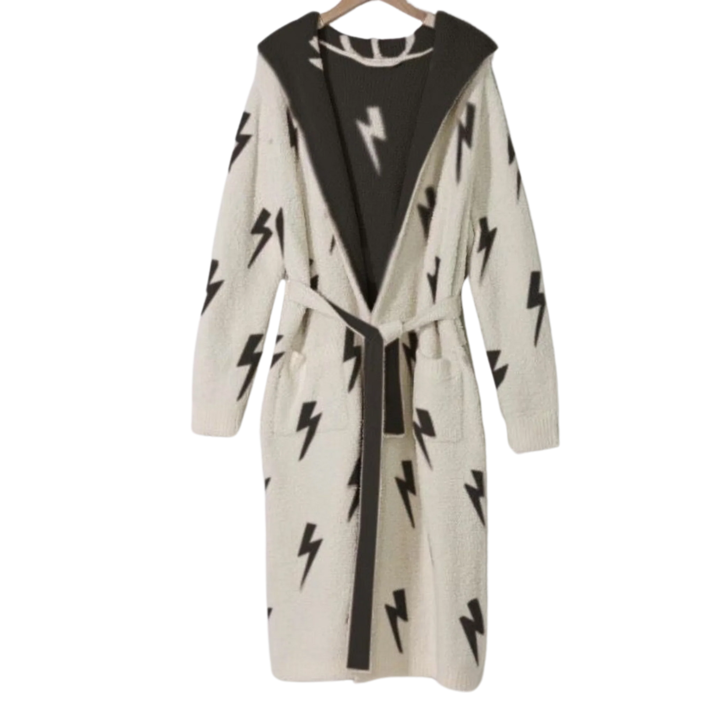 Hooded Lightning Bolt Luxe Robe