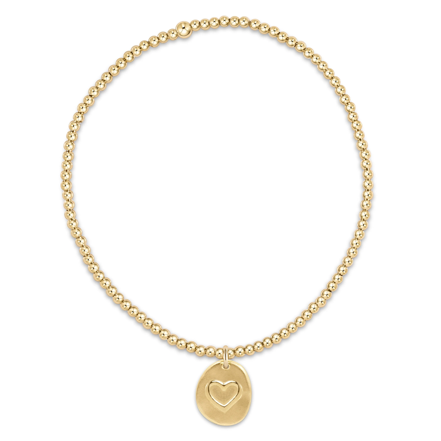 Classic Gold 2mm Bracelet - Inspire Love Small Gold Charm