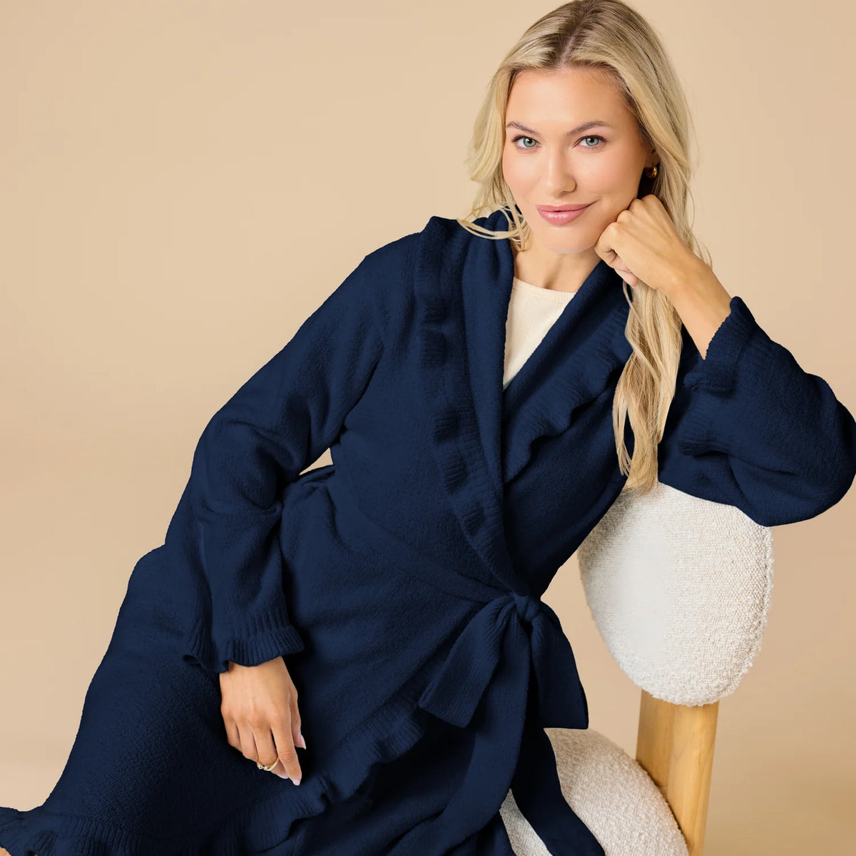 Ruffle Chenille Robe