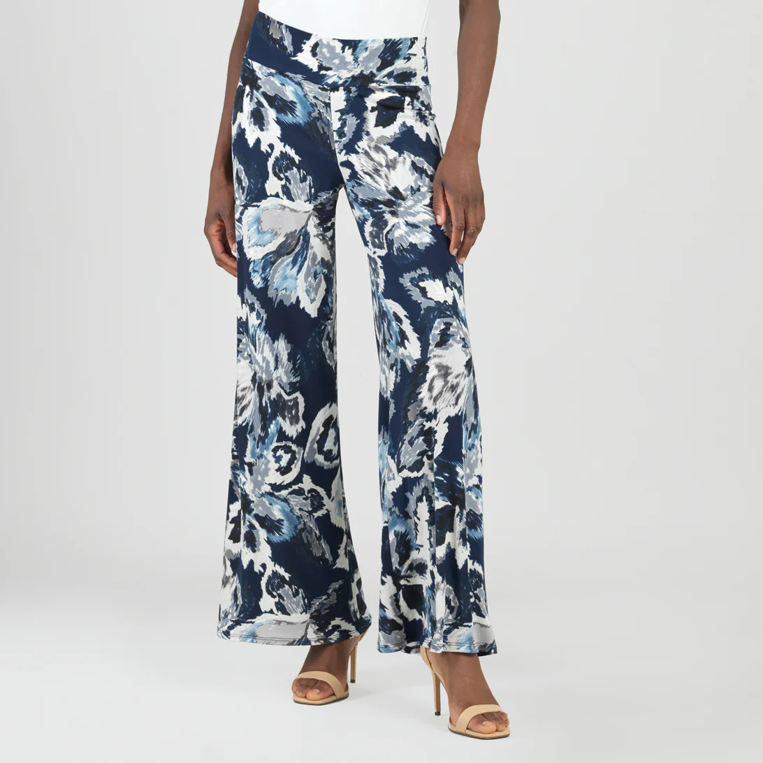 Long Palazzo Pant - Moonlit Floral