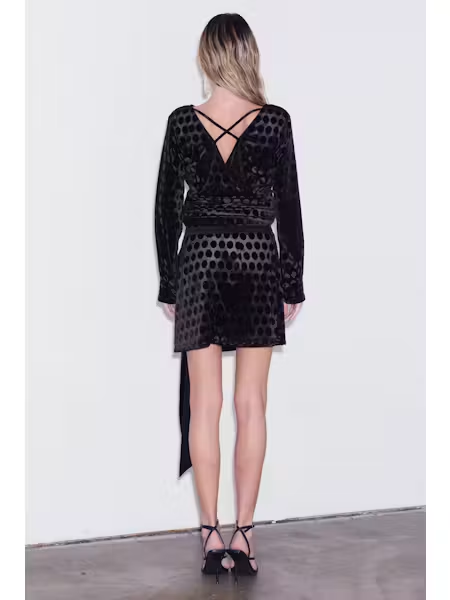 Fosi Polka Dot Velvet Top
