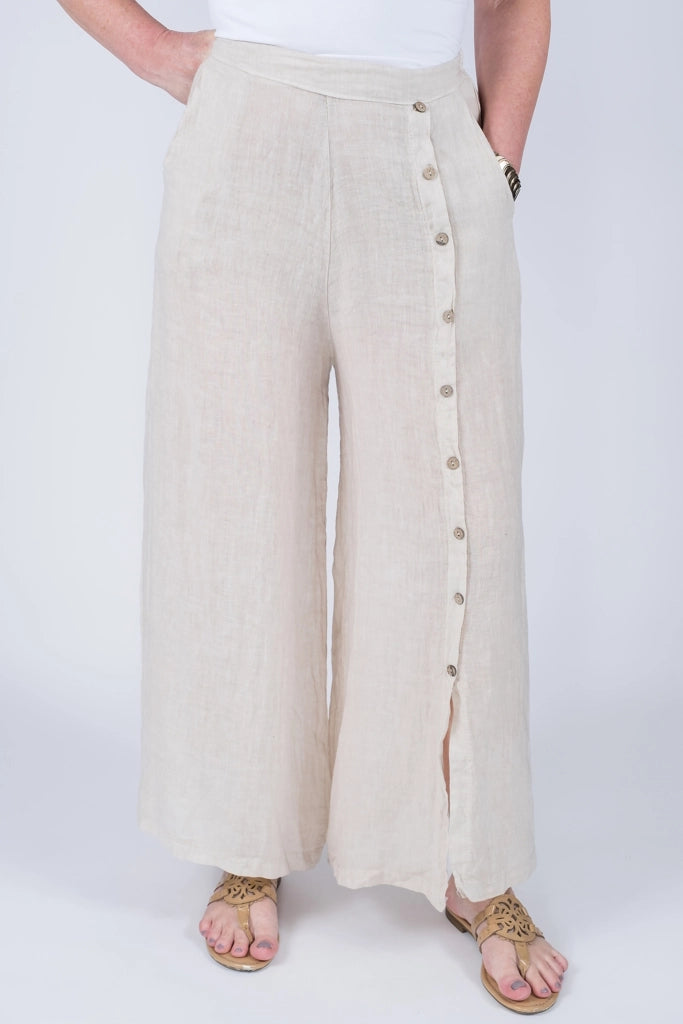 Gracelynn Button Linen Pant