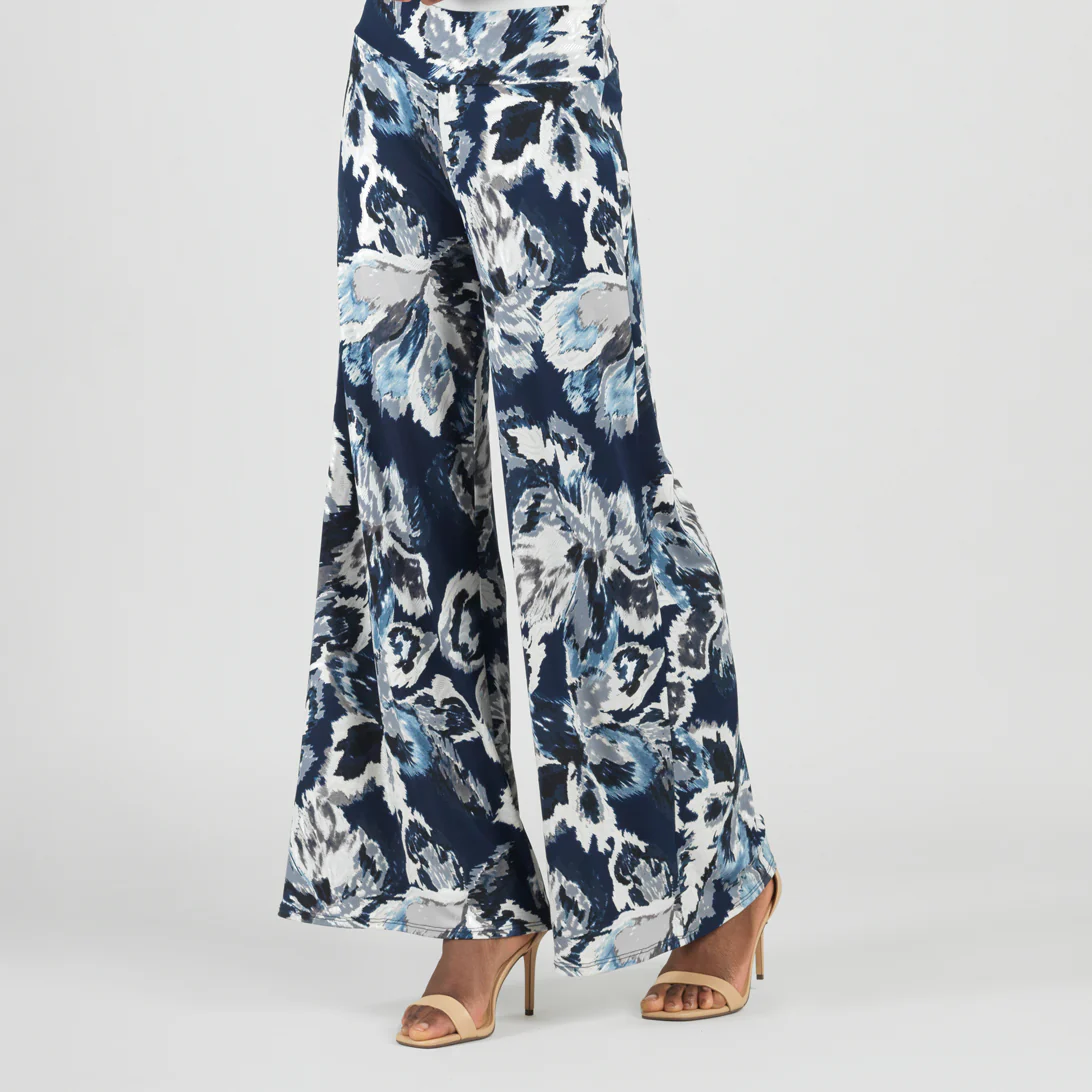 Long Palazzo Pant - Moonlit Floral