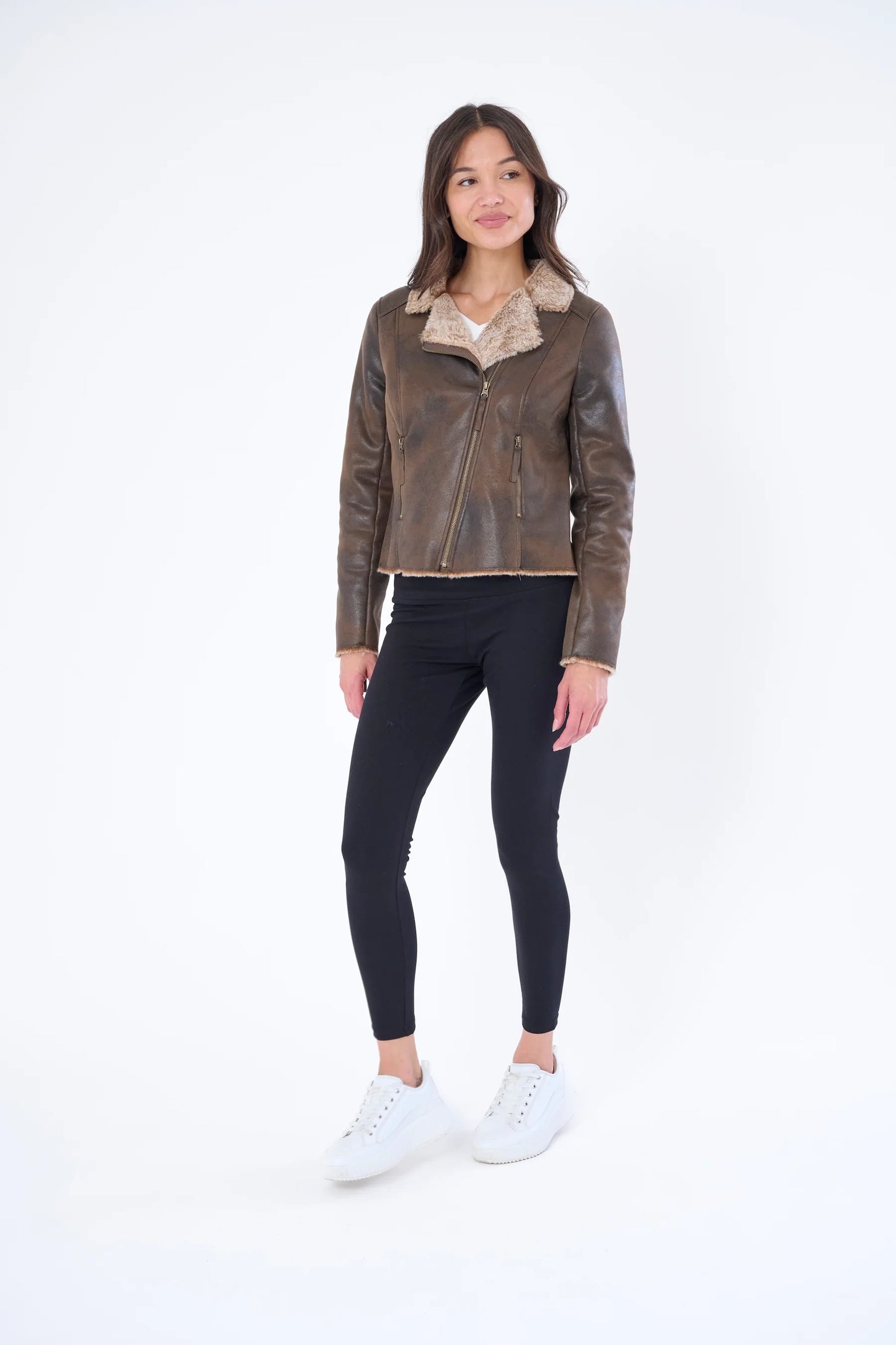 Chinchilla Lined Moto Jacket