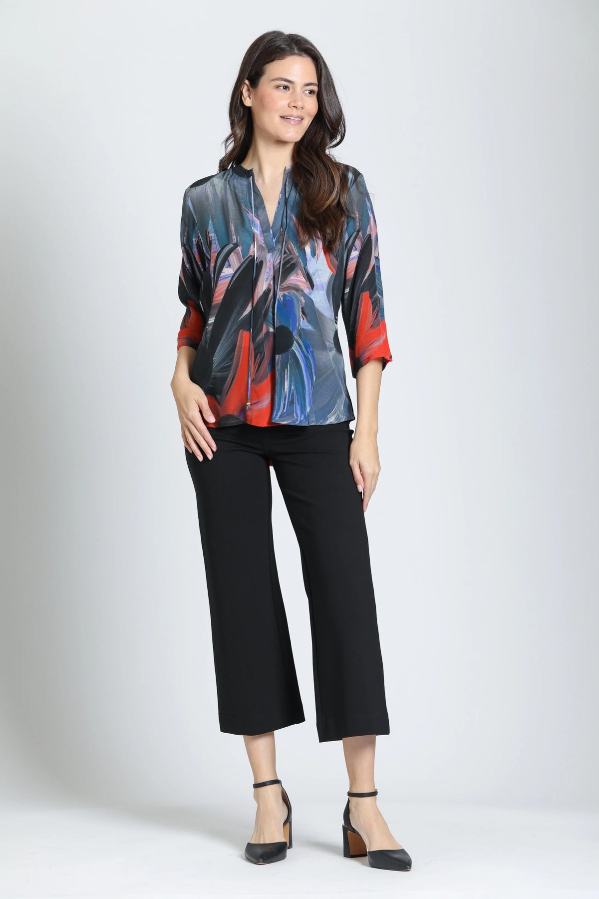 V-neck Blouse with Tassel