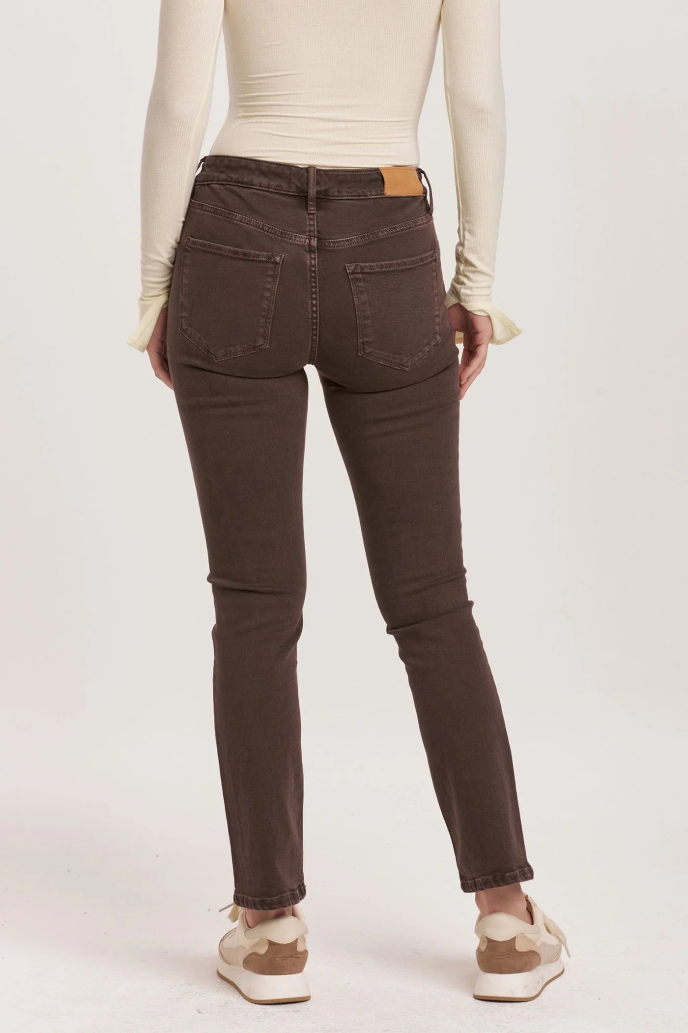 Blaire Mid-Rise Slim Straight Jeans