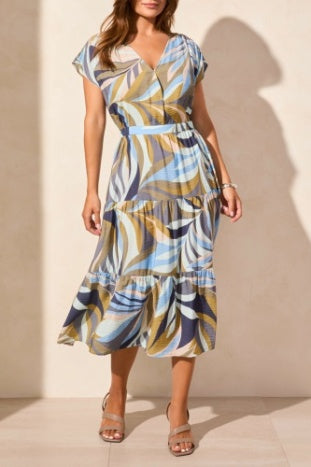 Short Sleeve Tiered Dress