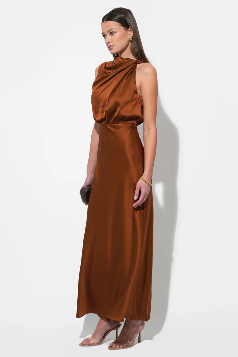 Kate Cowl Asymmetrical Maxi Dress