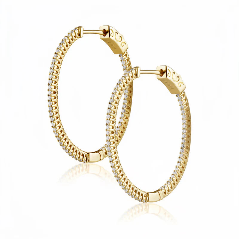 Kristen CZ Oval Hoop