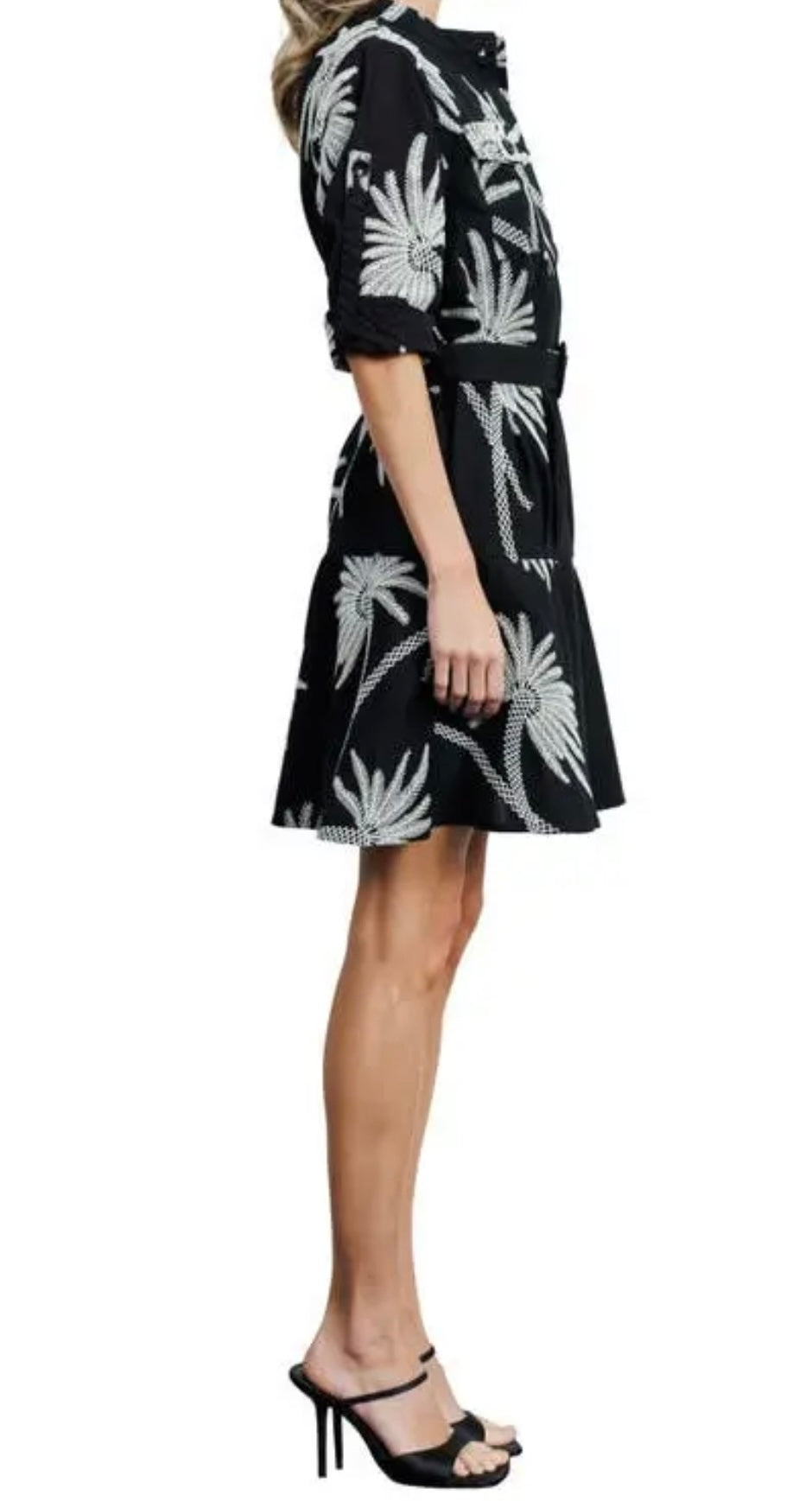 Siobhan Embroidered Mini Shirtdress