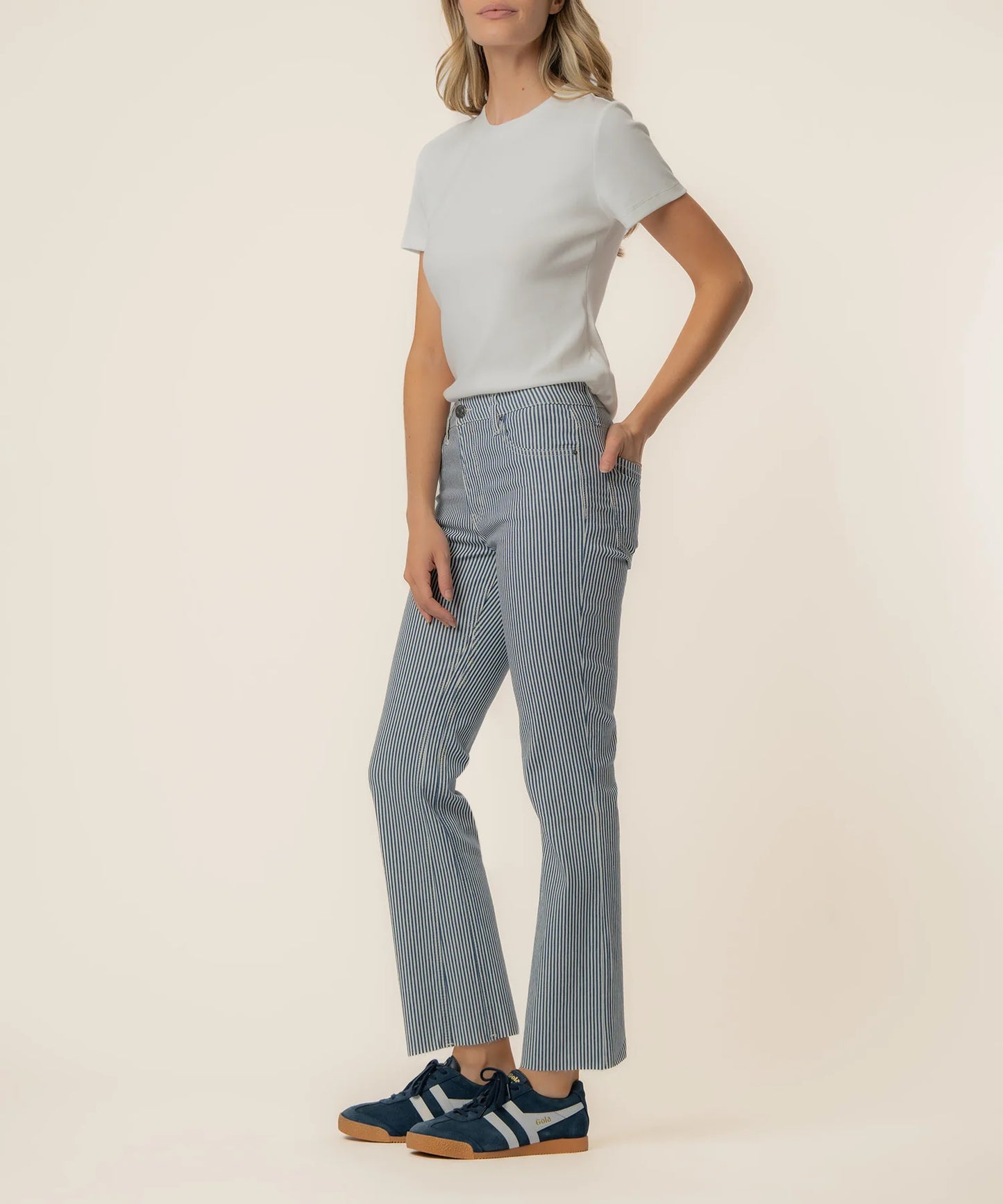 Kelsey High Rise Fab Ab Ankle Flare Jeans