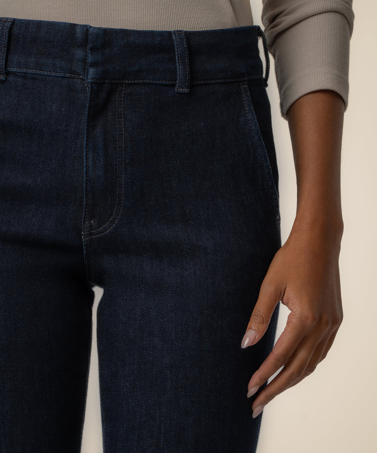 Ana High Rise Trouser Wide Hem