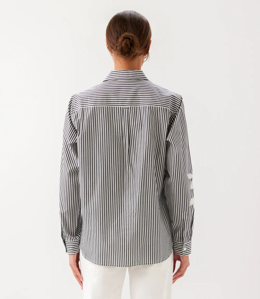 Stripe Embroidered Shirt