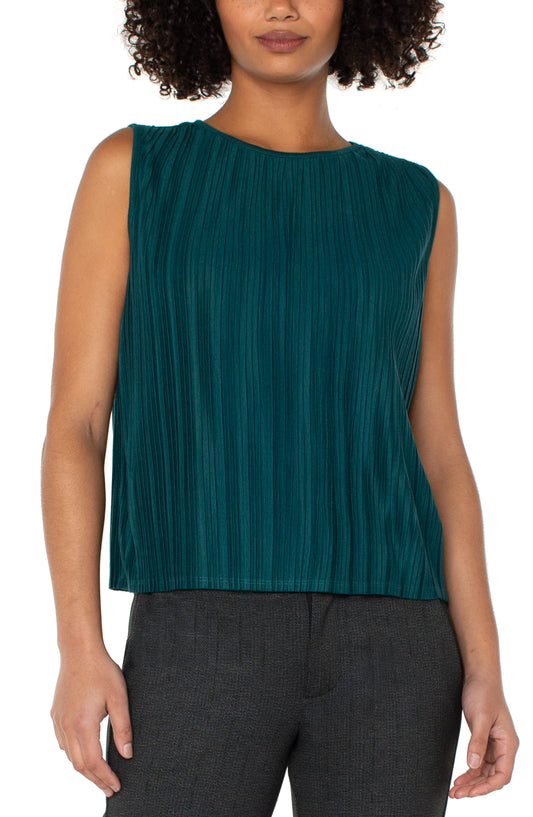 Sleeveless Crew Neck Knit Top