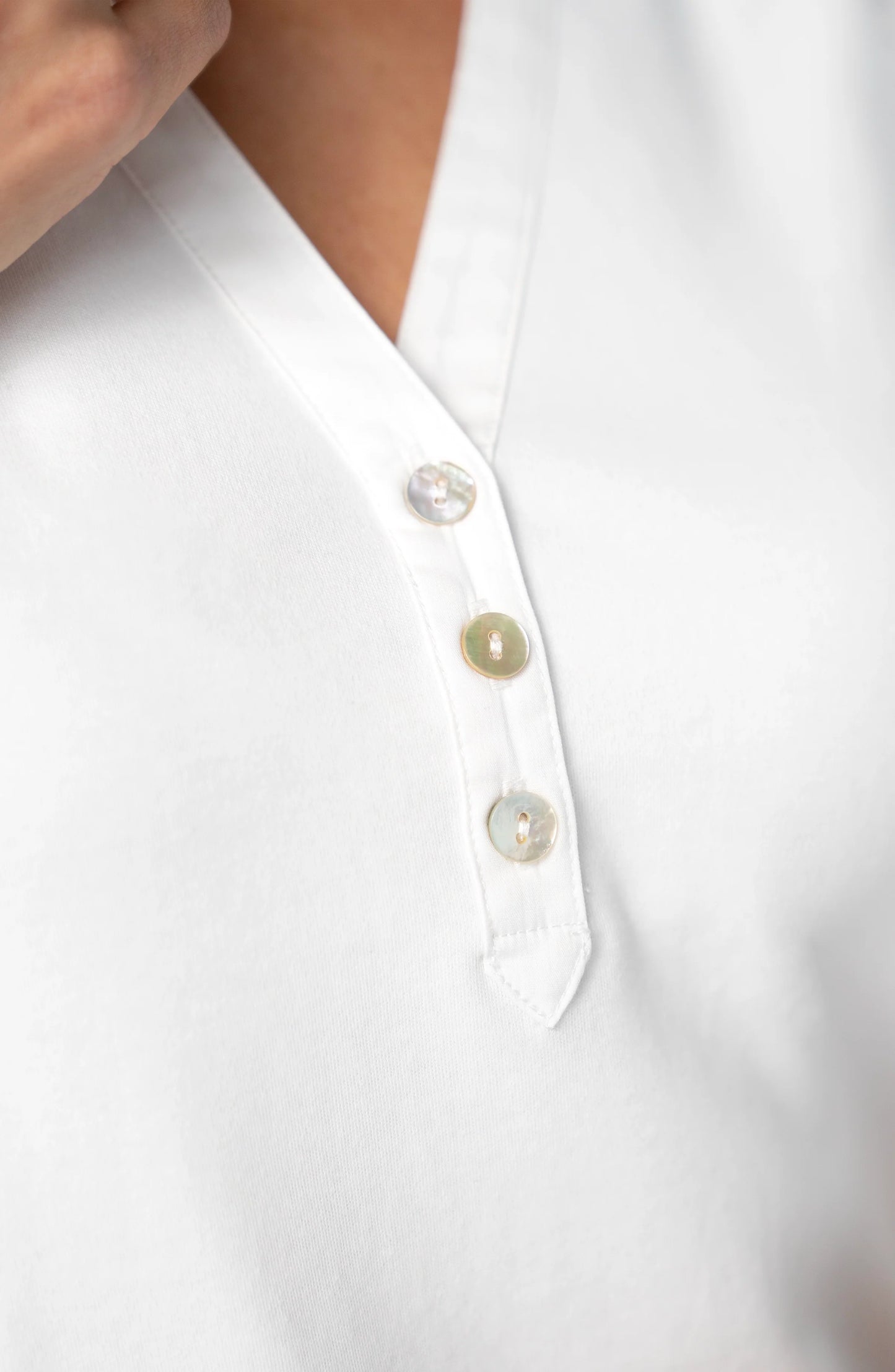 3/4 Sleeve Knit to Woven Top
