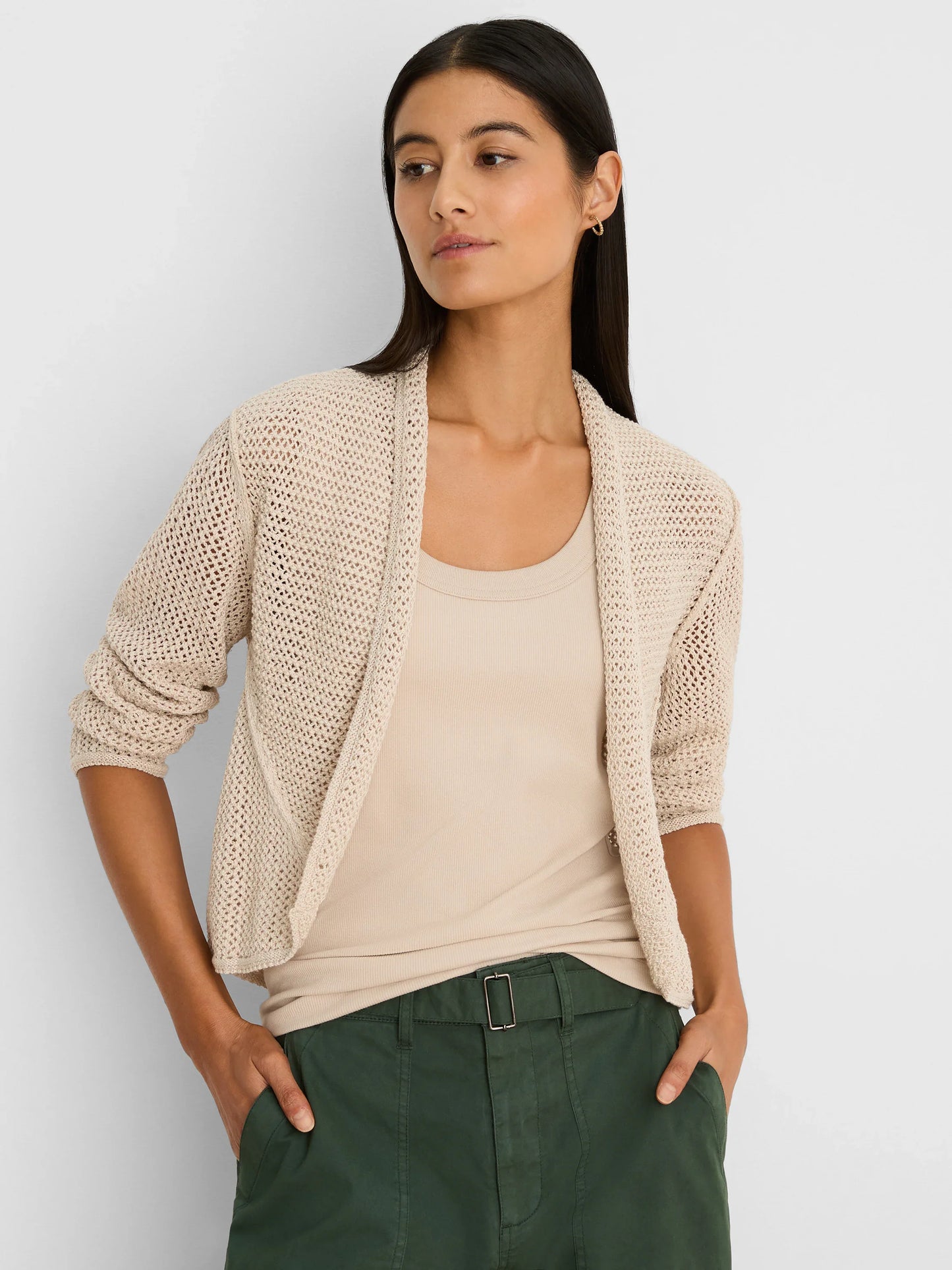 Mesh Cocoon Cardigan