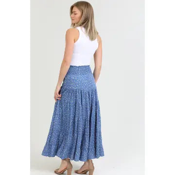 Smocked Waist Maxi Skirt