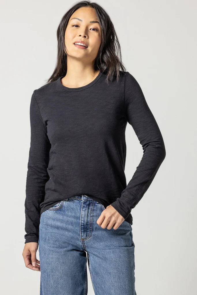 Long Sleeve Crewneck - Black