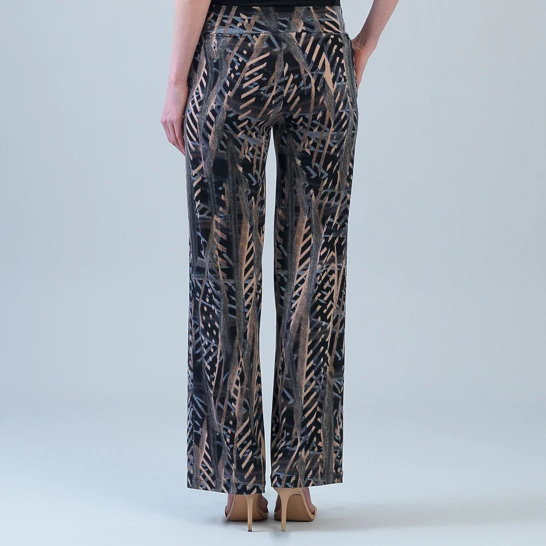 Signature Wide Leg Pant in Track Stripe