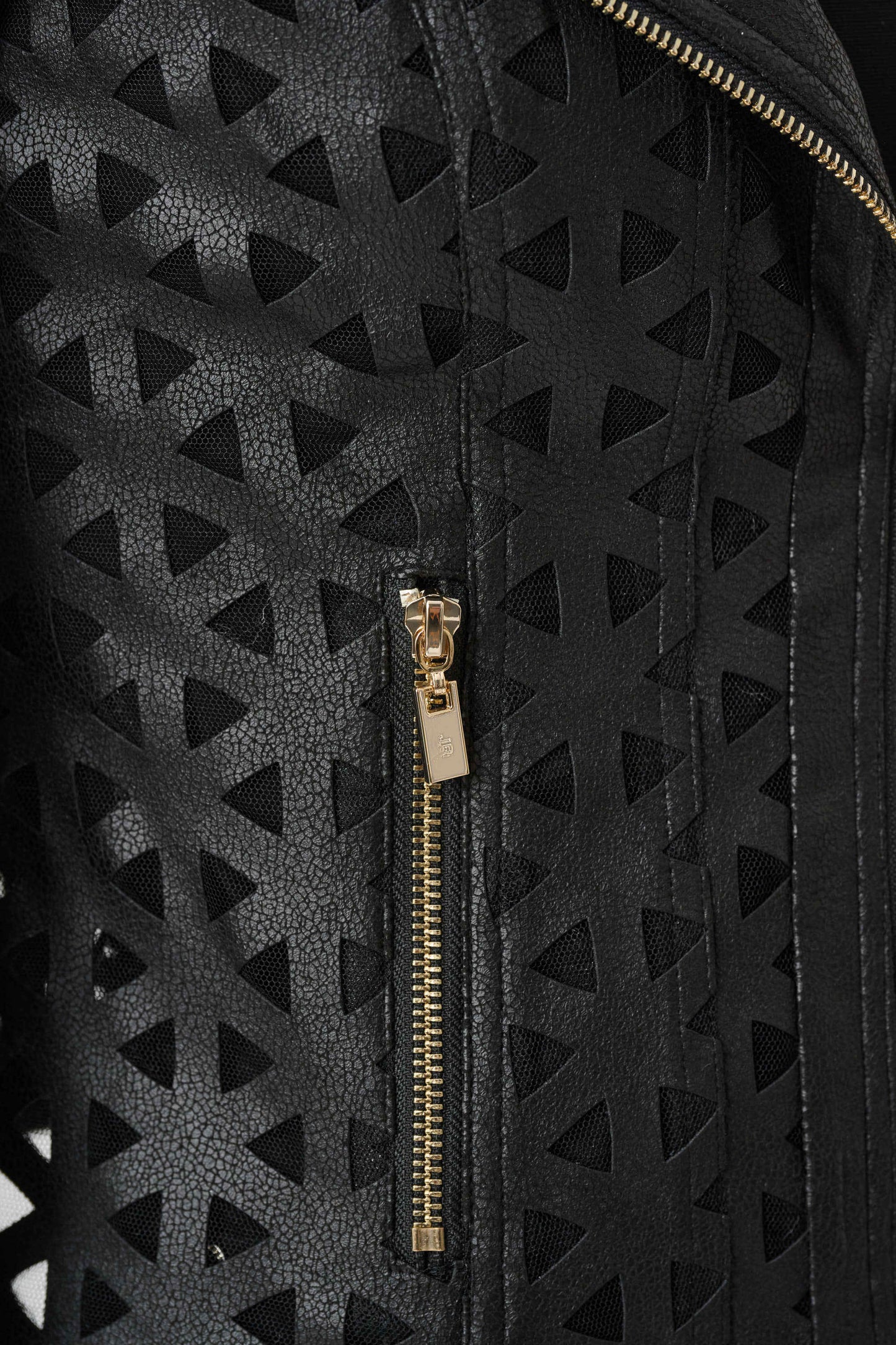 Faux Suede And Mesh Moto Jacket