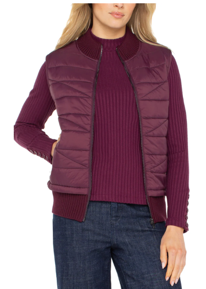 Sleeveless Quilted Sweater Vest