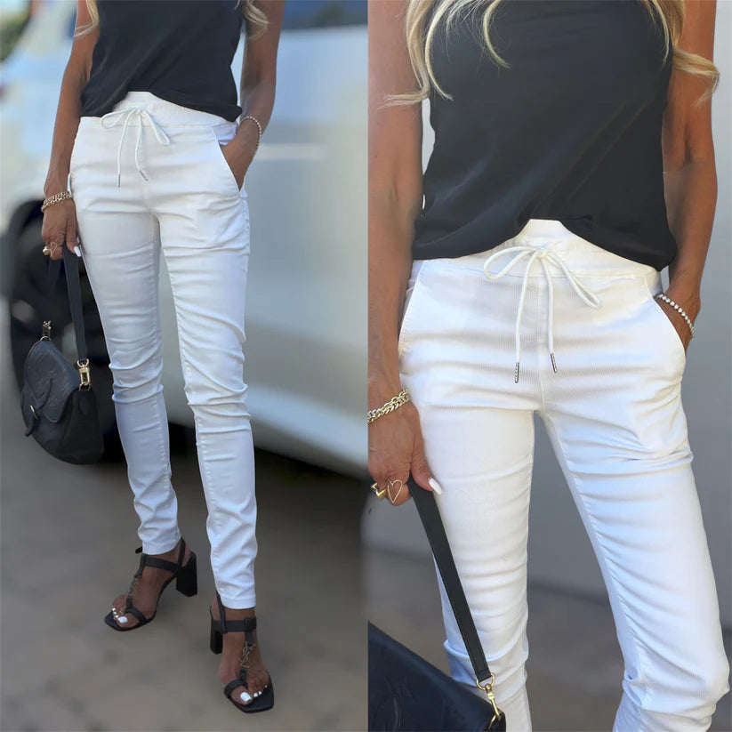 Shely White Stripe Pant
