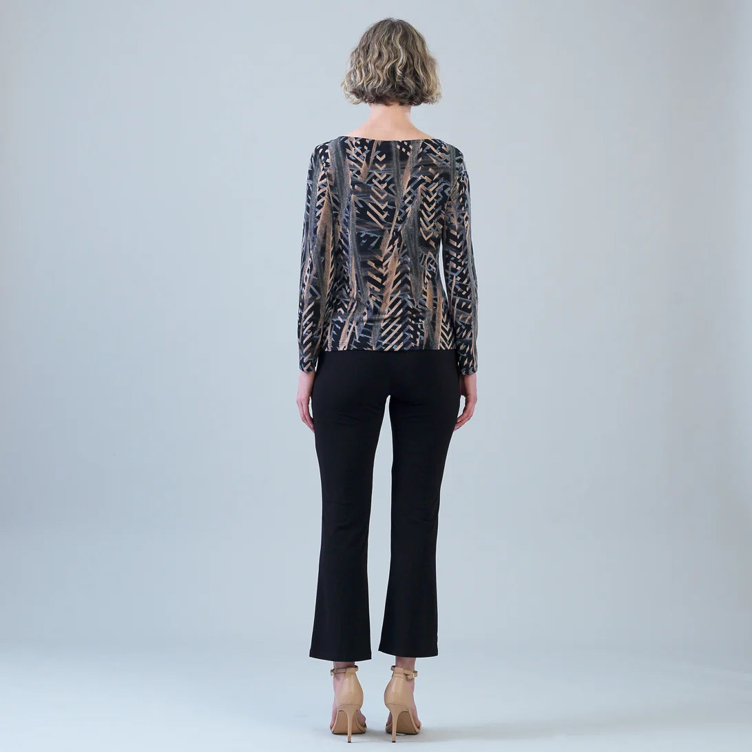 Side Twist Top in Track Stripe