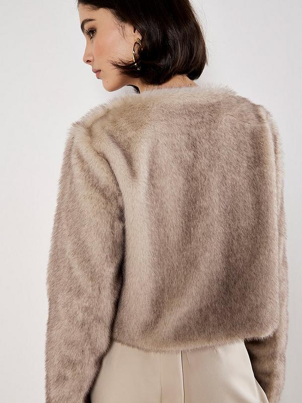 Luxe Fur Short Crop Jacket
