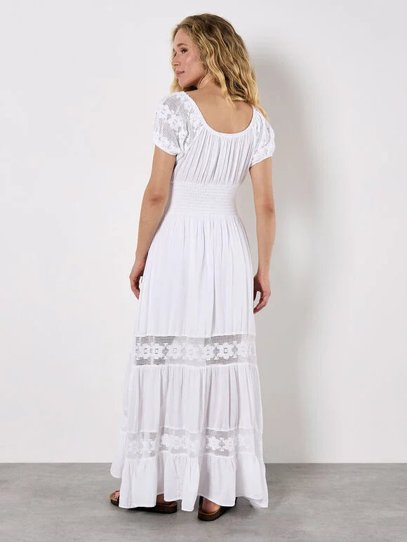 Floral Lace Milkmaid Maxi