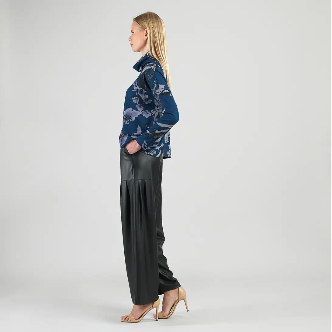 Rose Sketch Soft Turtleneck Sweater