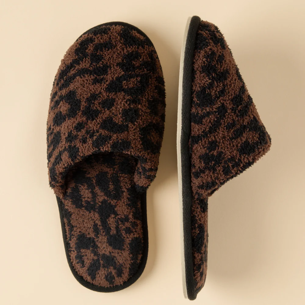 Marshmallow Leopard Slippers