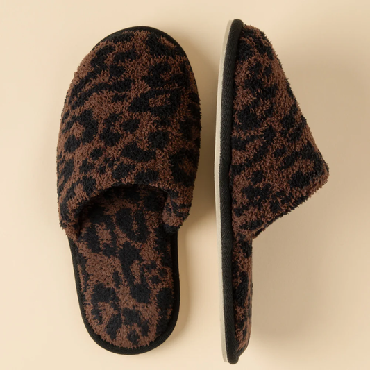 Marshmallow Leopard Slippers